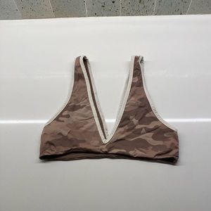 Acacia swimwear camouflage bikini top size S